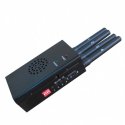 Handheld 4 Antenna Mobile Phone & Wifi 2.4G Jammer with Cooling Fan 15M