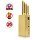 Handheld 4 Antenna Gold Cell Phone + GPS L1 Signal Blocker Jammer 15M