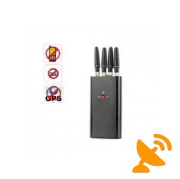 Portable 4 Antenna Mini GPS Cell Phone Jammer Blocker 10M