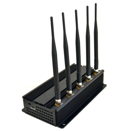 High Power 5 Antenna Desktop GPS Signals Jammer GPSL1 L2 L3 L4 L5 Signal Jammer 40M