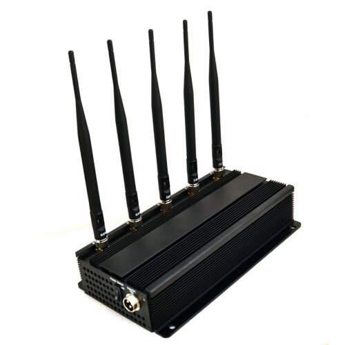 High Power 5 Antenna Desktop GPS Signals Jammer GPSL1 L2 L3 L4 L5 Signal Jammer 40M